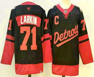 Men%27s Detroit Red Wings #71 Dylan Larkin Black 2025 Stadium Series Stitched Jersey->detroit red wings->NHL Jersey